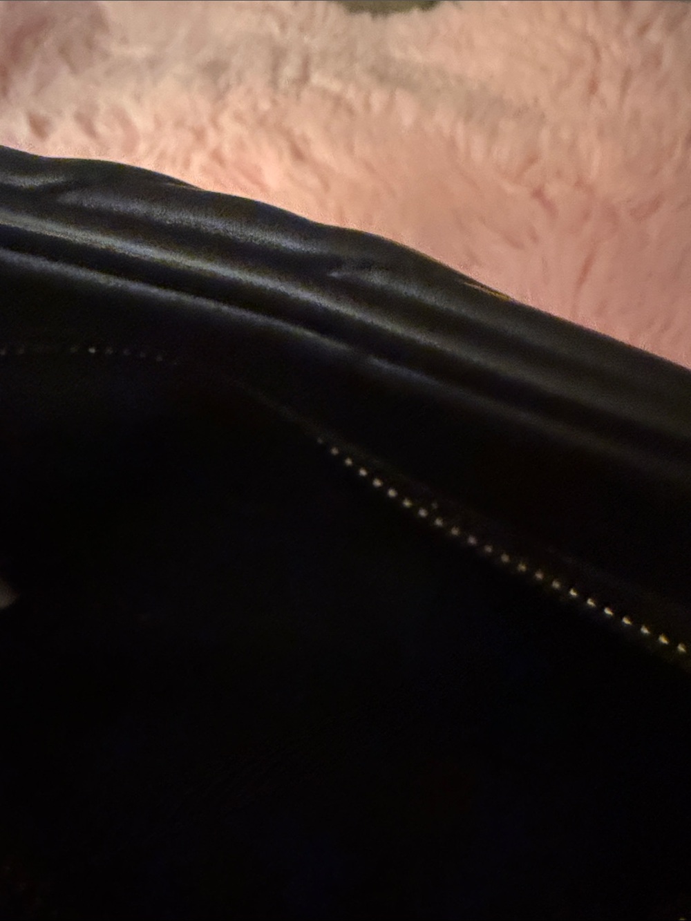 Black Quilted Crossbody with Gold Logo Hardware - Picture 6 of 8